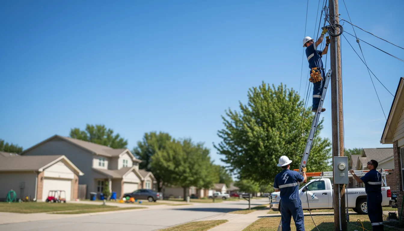 Residential electrician providing installation services in Saint Jo, TX